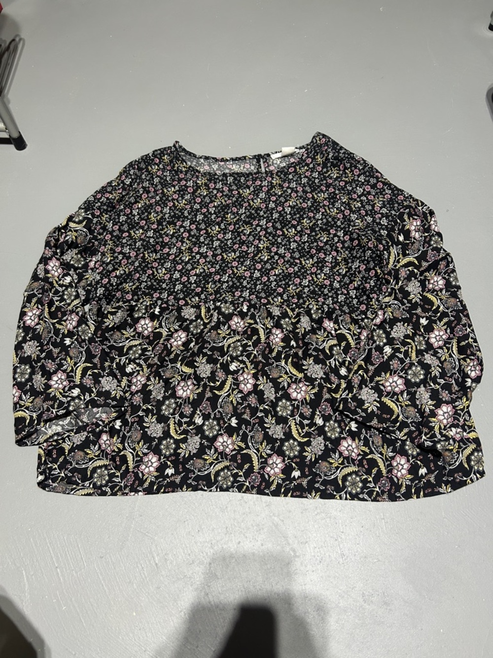 Lascanas For Venues Flower Pattern Blousy Shirt (Women’s XL)